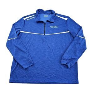 Columbia Golf Mens 1/4 Quarter Zip Pullover Jacket Size XL Blue Lightweight